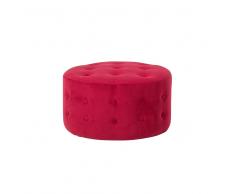 Pouf poggiapiedi ottomano in tessuto rosso TAMPA