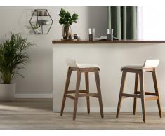 Set di 2 sgabelli da bar in colore beige CODY