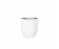 Vaso da fiori moderno in vetroresina bianca - 40x40x40cm - AVAN