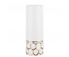 Vaso da fiori bianco e oro RUBI