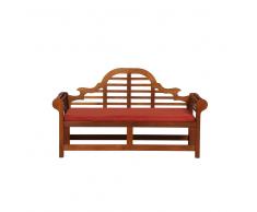 Panchina in legno 180cm con cuscino terracotta chiaro TOSCANA marlboro