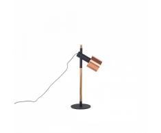 Lampada da tavolo in metallo color nero OWENS