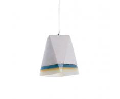 Lampadario in cemento grigio con elementi colorati MABEL