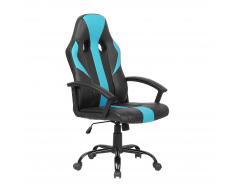 Sedia da ufficio in similpelle azzurro e nero SUCCESSO