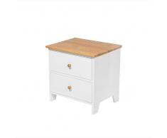 Comodino con cassetti, bianco OLIVET