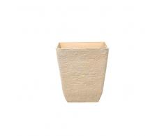 Vaso quadrato per interno ed esterno beige 49x49x53cm DELOS