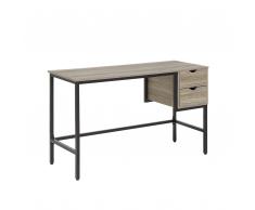 Scrivania in colore marrone chiaro 120 x 48 cm con 2 cassetti GRANT