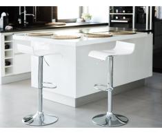 Set di 2 sgabelli da bar in colore bianco VALENCIA