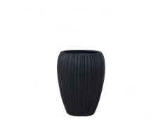 Vaso da fiori moderno in vetroresina nera - 44x44x67cm - ARRESO