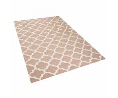 Tappeto in lana e cotone beige - Tappeto moderno di design - 160x230cm - ERBAA