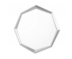 Specchio da parete con cornice in color argento 91 x 66 cm OENO