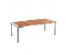 Tavolo da giardino in acciaio e legno di mogano 220x100cm GROSSETO