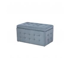 Pouf ottomano con contenitore in tessuto grigio MICHIGAN