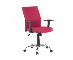 Sedia da ufficio imbottita in tessuto rosso ELITE