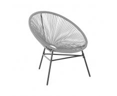 Sedia moderna grigio chiaro stile spaghetti ACAPULCO