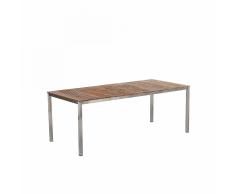 Tavolo da giardino in acciaio e teak 200cm VIAREGGIO