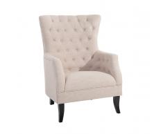 Poltrona in tessuto beige VIBORG