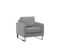 Poltrona in tessuto grigio VIND