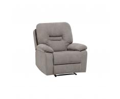 Poltrona reclinabile in tessuto beige talpa BERGEN