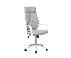 Sedia da ufficio con altezza regolabile bianco grigio DELIGHT