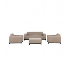 Set lounge da giardino in tessuto impermeabile beige - ROVIGO