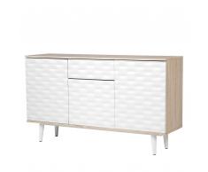Credenza buffet marrone chiaro e bianco SWANSEA