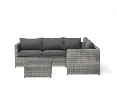 Set da giardino in rattan grigio AVOLA