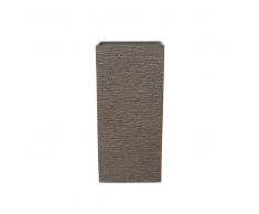 Vaso rettangolare per interno ed esterno marrone scuro 40x40x81cm GAZA