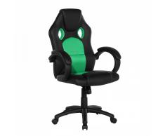 Sedia da ufficio in ecopelle verde REST