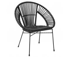 Sedia in rattan nera SARITA