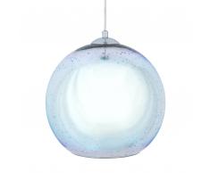 Lampadario moderno a sfera in vetro argentato SESSERA