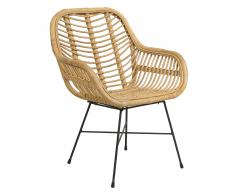 Sedia in rattan beige CANORA