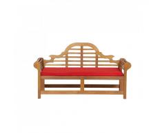 Panchina in legno 180cm con cuscino terracotta chiaro JAVA marlboro