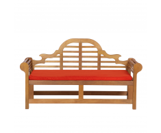Panchina legno Balau bianco alta qualità e cuscino terracotta 180cm JAVA Marlboro