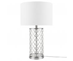 Lampada da tavolo in color bianco e argento 63 cm BALLEZA