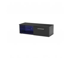 Mobile Tv nero con illuminazione LED SELFOSS