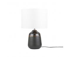 Lampada da tavolo in ceramica nero-marrone DESNA