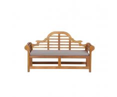 Panchina in legno 180cm con cuscino grigio beige JAVA marlboro