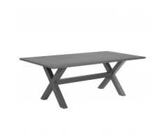 Tavolo da giardino in alluminio grigio 200x105cm CASCAIS