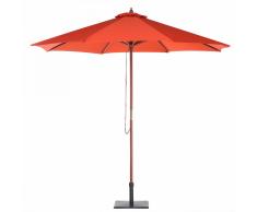 Ombrellone da giardino rosso mattone on palo in legno 270cm TOSCANA II