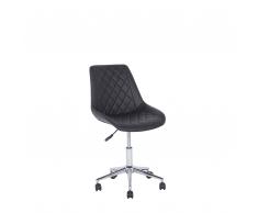 Sedia da ufficio in pelle sintetica nera MARIBEL
