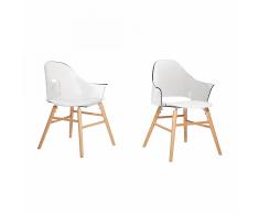 Sedia bianca trasparente - Sedia da giardino - Sedia in plastica - Sedia da pranzo di design - BOSTON