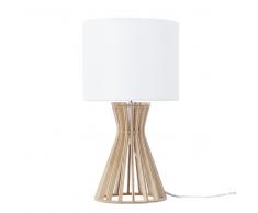 Lampada da tavolo in legno color bianco CARRION