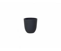 Vaso da fiori moderno in vetroresina nera - 40x40x40cm - OHRIT