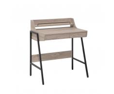 Scrivania in colore marrone chiaro 73 x 48 cm con 2 cassetti BROXTON