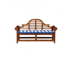 Panchina in legno 180cm con cuscino blu bianco zigzag TOSCANA marlboro