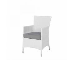 Sedia da giardino in rattan bianco ITALY