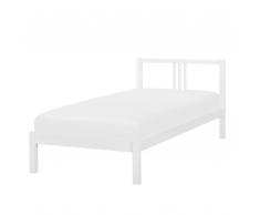 Letto singolo in legno bianco 90x200cm VANNES