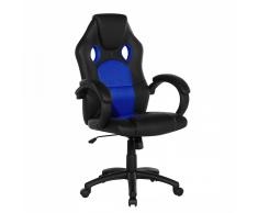 Sedia da ufficio in ecopelle blu REST