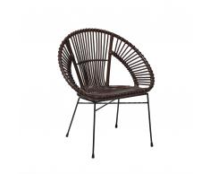 Sedia in rattan marrone SARITA